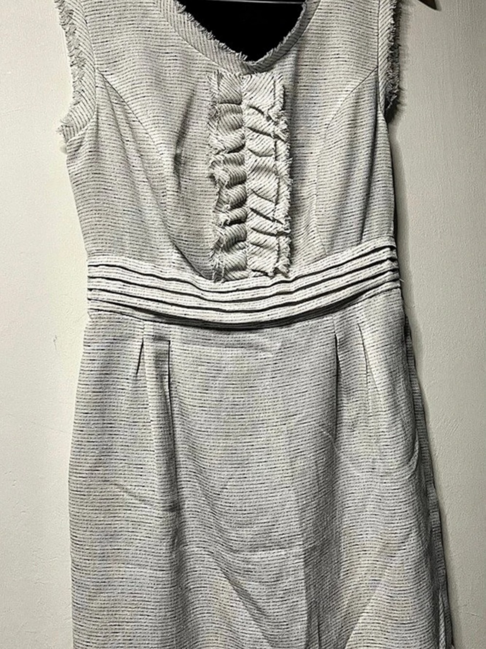 White Ruched Waist Mini Dress Like New